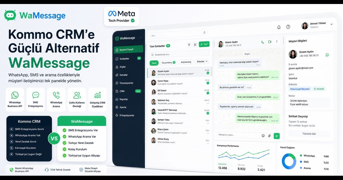 Kommo CRM Alternatifi Olarak WaMessage