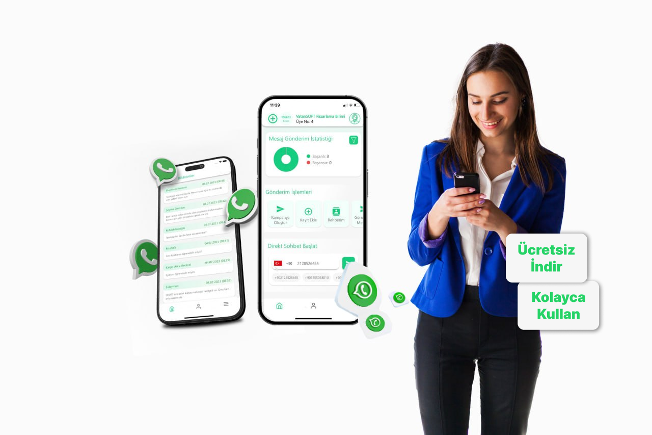 WhatsApp Toplu Mesaj gönderim ekranı
